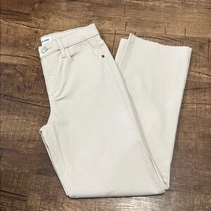 Sneak Peek Women's Straight Leg Cream Jeans